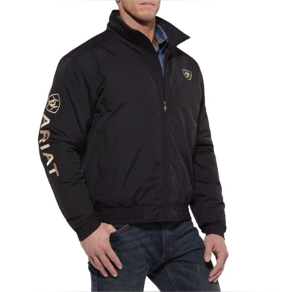 Ariat MEN'S Team Logo Insulated Jacket | Black and Gold - Picture 3 of 11